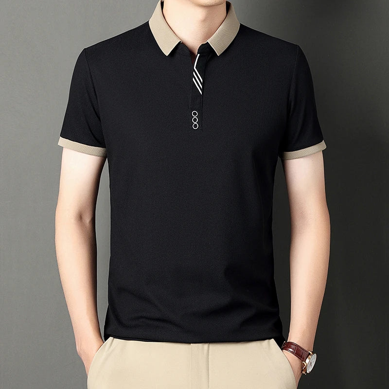 Men's Casual Short Sleeve Polo Shirt Summer Comfortable Top for Business And Leisure