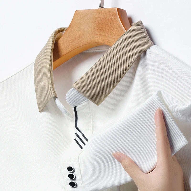 Men's Casual Short Sleeve Polo Shirt Summer Comfortable Top for Business And Leisure