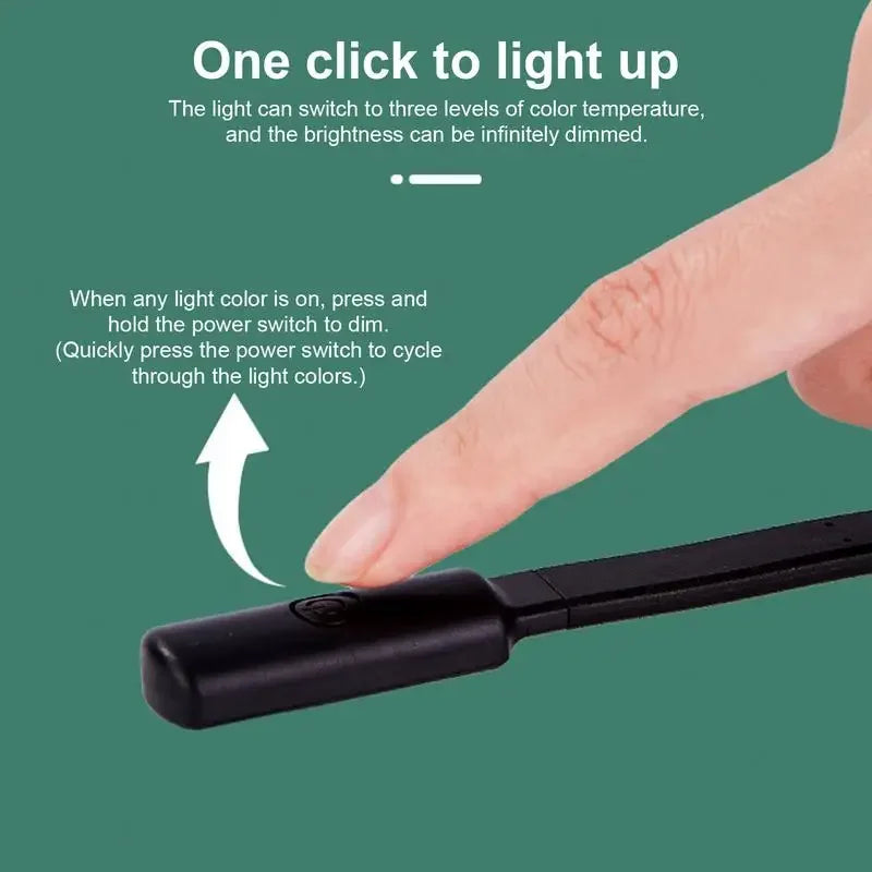 LED Reading Light Book Lights With Reading Lamp Portable And Rechargeable Reading Lights With Clamps For Camping Travel Studying